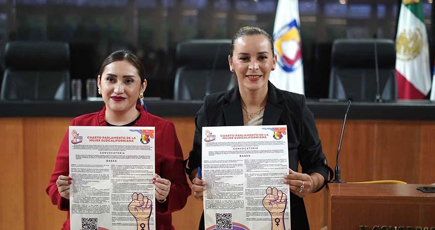 Presenta el Congreso de BCS la convocatoria para el 4. ° Parlamento de la Mujer Sudcaliforniana