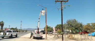 Más de 1,000 luminarias fueron rehabilitadas en La Paz durante el mes de febrero
