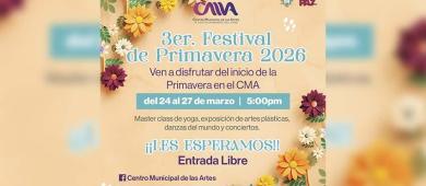 Inauguran el 3er Festival de la Primavera en el Centro Municipal de las Artes