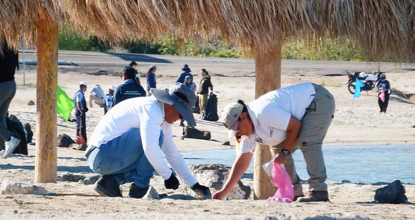 Recolectan 62 kilogramos de residuos en Macro Limpieza en playa El Sonorense
