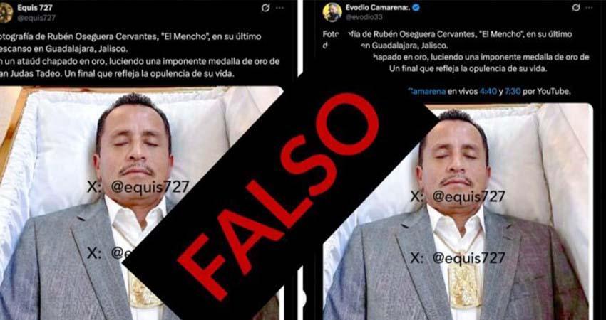 Imagen de 'El Mencho' en ataúd es falsa; fue generada con IA