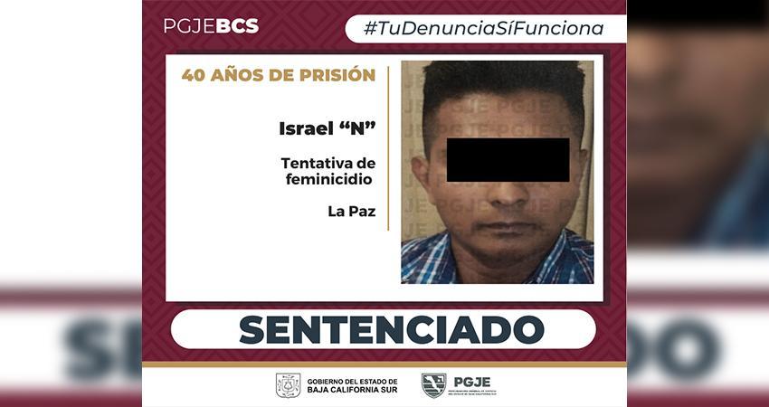 Sentencian a 40 años de prisión a Israel “N” por feminicidio agravado en grado de tentativa