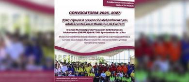 Amplía IMM La Paz convocatoria para vocalías del Grupo Municipal para la Prevención del Embarazo en Adolescentes (GMUPEA)