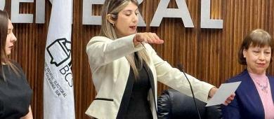 Malka Meza Arce toma protesta como consejera presidenta provisional del IEEBCS