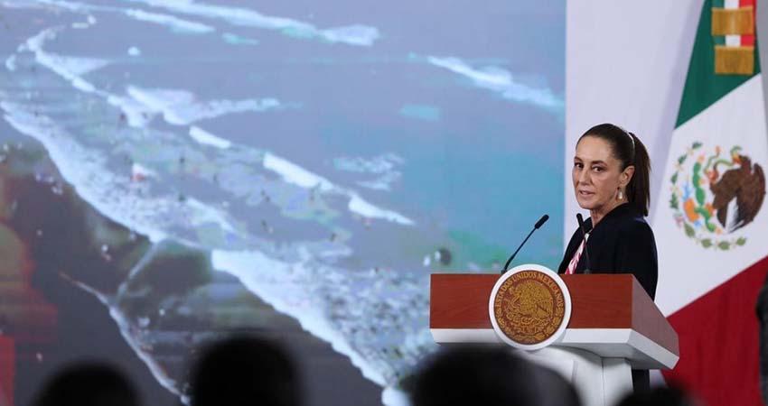 Sheinbaum anuncia creación de Observatorio del Golfo tras derrame de hidrocarburo