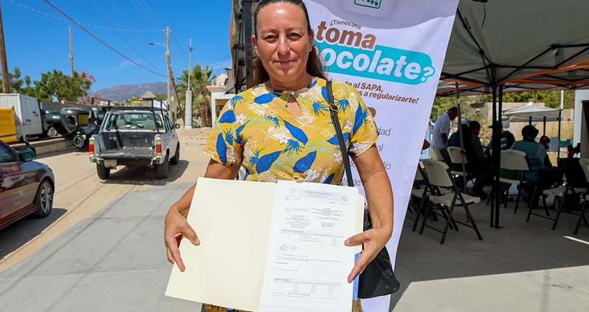 Regulariza OOMSAPAS La Paz 59 tomas de agua en El Sargento