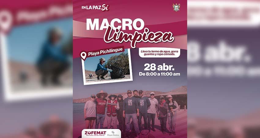 Ayuntamiento de La Paz invita a macro limpieza en playa Pichilingue