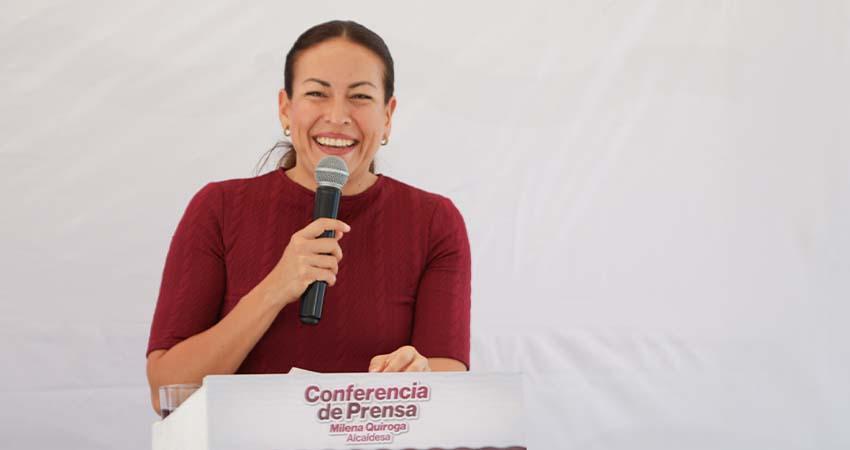 Con diálogo, respeto y soluciones, reafirma Milena Quiroga respaldo a comerciantes y orden en la vía pública