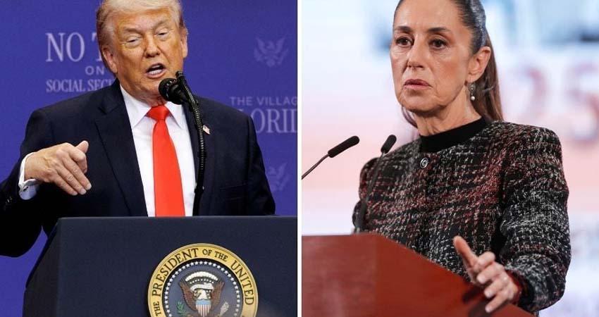 Sheinbaum 'ya no es muy fan de mí', afirma Trump y nuevamente imita su voz