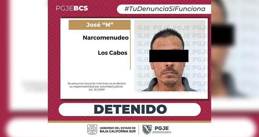 Detienen a un hombre con más de seis mil dosis de droga mediante cateo en un domicilio en Los Cabos
