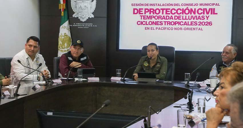 Instala Milena Quiroga Consejo Municipal de Protección Civil ante temporada de ciclones 2026