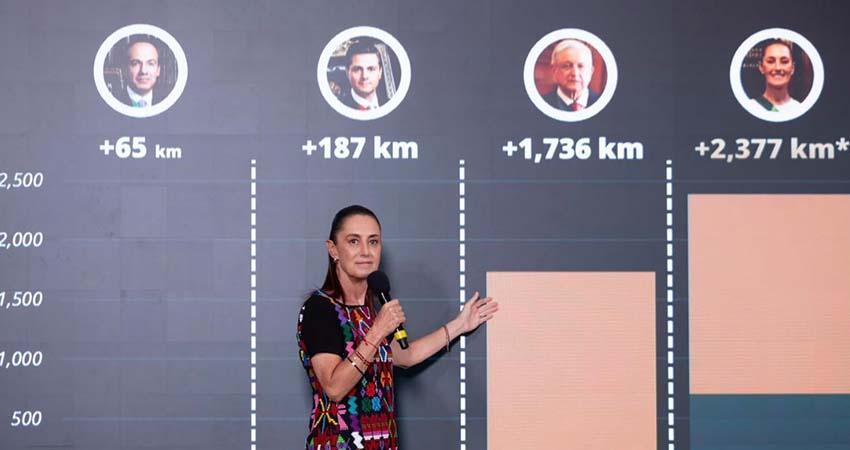 Sheinbaum promete 2 mil 377 km de trenes públicos durante su sexenio