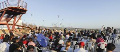 Inaugura Milena Quiroga mirador y reserva de agua en Colina de la Cruz