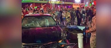 Conductor arrolla a personas en CSL durante los festejos por el triunfo de México