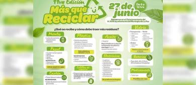 Ayuntamiento de La Paz invita a la Mega Jornada de Acopio “Más que Reciclar”