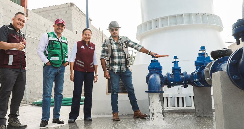 Fortalece Milena Quiroga suministro de agua con tanque elevado en colonia Diana Laura