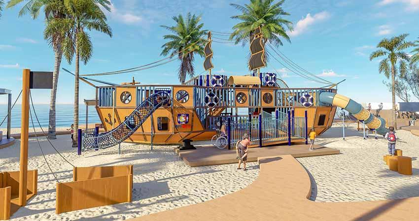 Nuevo parque inclusivo en el malecón de La Paz tendrá una inversión de 35.3 mdp