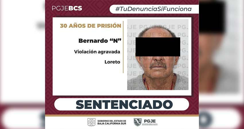 Sentencian a 30 años de prisión a Bernardo “N” por el delito de violación agravada