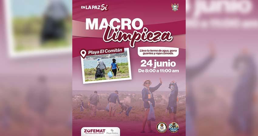 Convoca ZOFEMAT a macro limpieza en Playa El Comitán