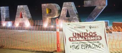 Renueva API-BCS las letras emblemáticas del malecón de La Paz