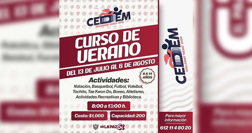 Ayuntamiento de La Paz invita a cursos de verano en los centros deportivos municipales