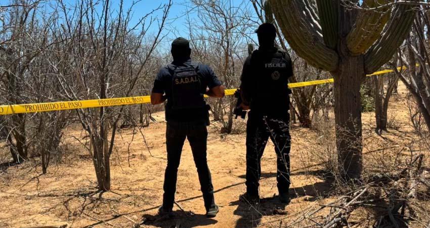 PGJE: Continúan las investigaciones para identificar los restos localizados en una fosa de Los Cabos