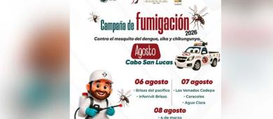 Continúan jornadas de fumigación contra el dengue en colonias de Cabo San Lucas