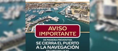 Por fuerte oleaje, cierran puerto de Cabo San Lucas a la navegación de embarcaciones menores