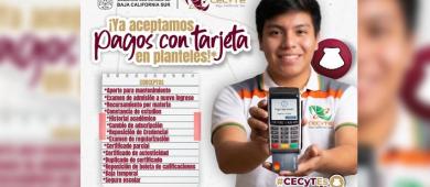 Implementa CECyTE pago con tarjeta en 16 centros educativos de BCS