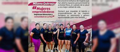 Reconoce MIlena Quiroga a mujeres emprendedoras que impulsan el deporte y el bienestar en La Paz