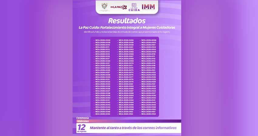 Gobierno de La Paz invitan a consultar resultados del programa “La Paz Cuida” para mujeres cuidadoras