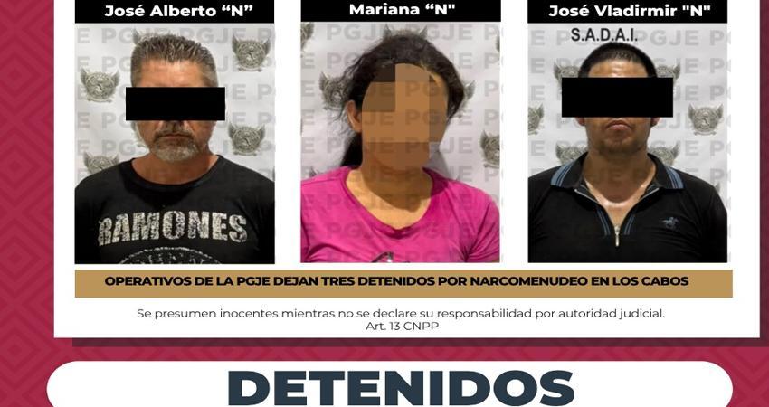 Aseguran más de 8 mil dosis de narcóticos en operativos en La Paz y Los Cabos; hay cuatro detenidos