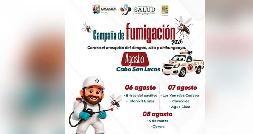 Continúan jornadas de fumigación contra el dengue en colonias de Cabo San Lucas