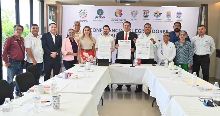 Reducción de tarifas eléctricas, protección de la Sierra de la Laguna, reforma a la Ley del ISSSTE en la agenda de la Conferencia de Legisladores y Alcaldes en BCS