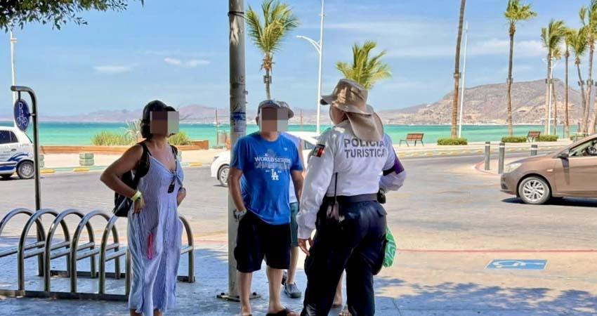 Policía Turística refuerza vigilancia en malecón y zona Centro de La Paz