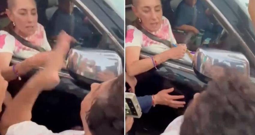 'No te doy la mano, quiero que resuelvas': mujer encara a Sheinbaum; denuncia despojo