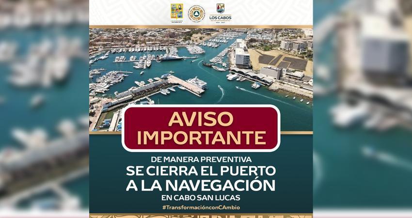 Por fuerte oleaje, cierran puerto de Cabo San Lucas a la navegación de embarcaciones menores