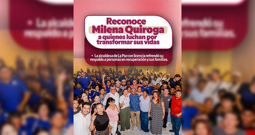 Reconoce Milena Quiroga quienes luchan por transformar sus vidas