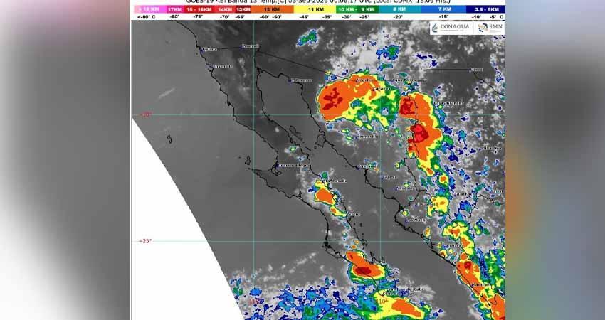 Lluvias intensas y oleaje elevado persistirán en BCS por influencia de Mauriel
