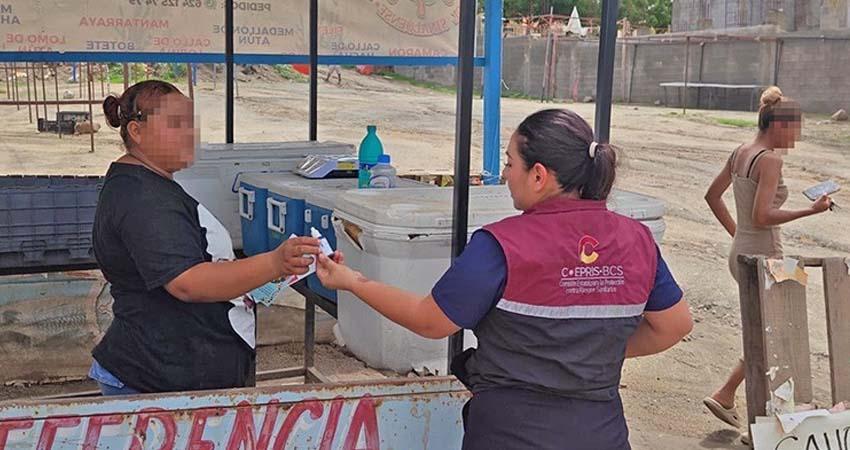 Mantiene COEPRIS suspensión de venta de alimentos en vía pública de Cabo San Lucas y San José del Cabo
