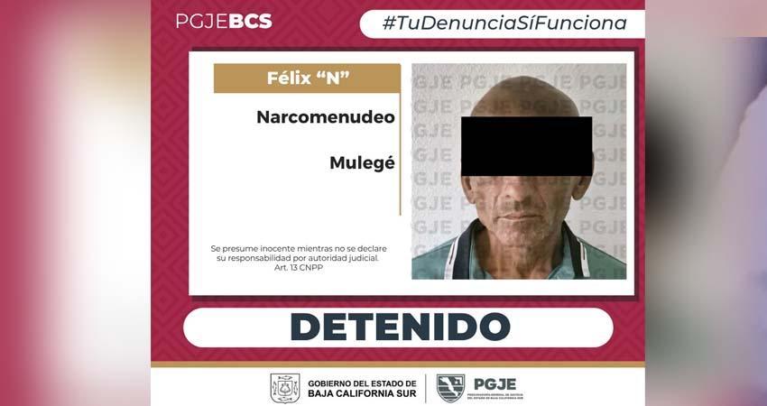 Asegura PGJE droga y detiene a una persona en Guerrero Negro