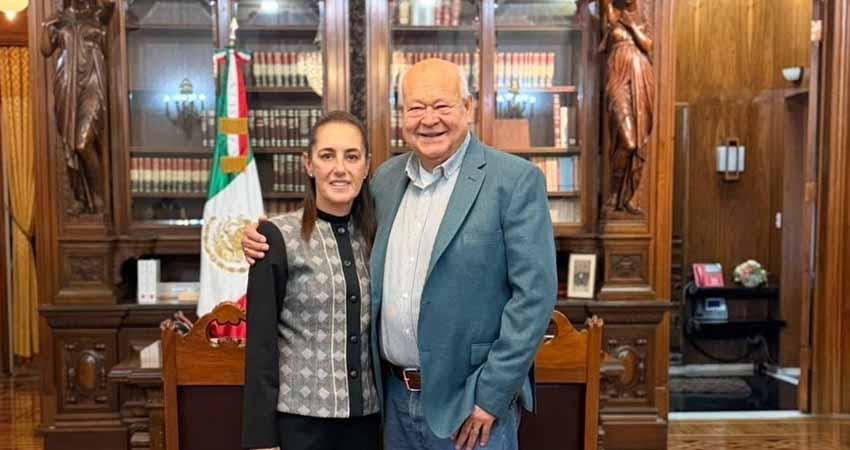 Acuerdan Víctor Castro y Claudia Sheinbaum impulsar proyectos prioritarios para Baja California Sur
