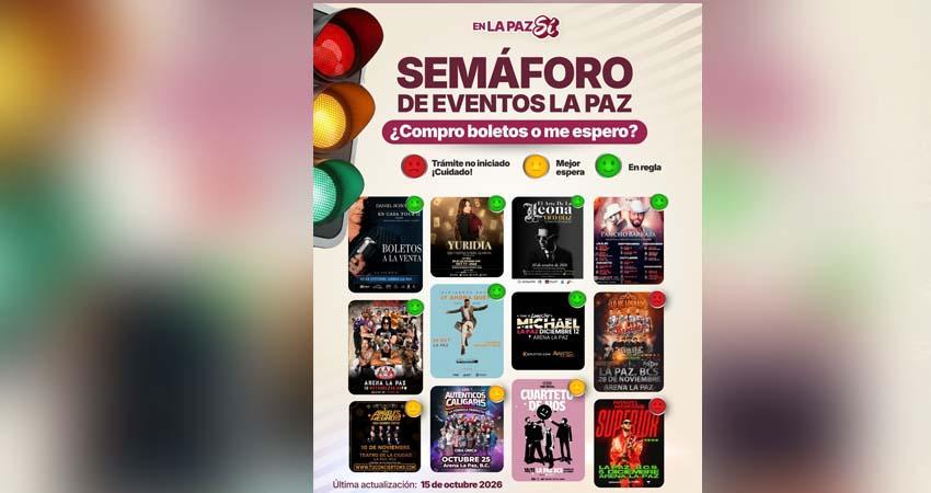Actualiza Ayuntamiento de La Paz Semáforo de Eventos