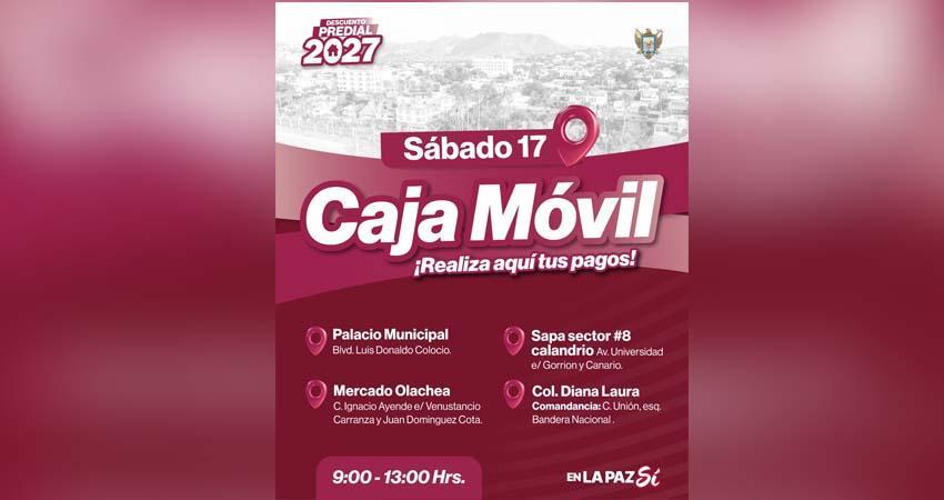 Ayuntamiento de La Paz instalará cajas móviles adicionales para pago del Predial