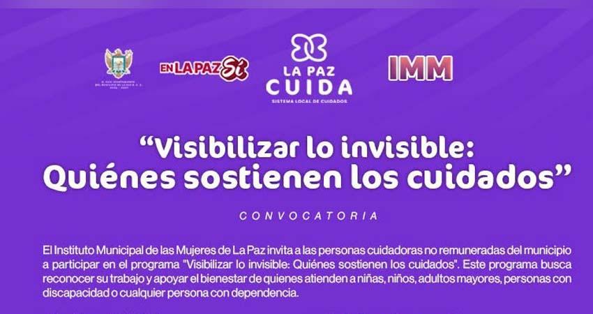 Abre Ayuntamiento de La Paz convocatoria para reconocer el trabajo de cuidados no remunerado