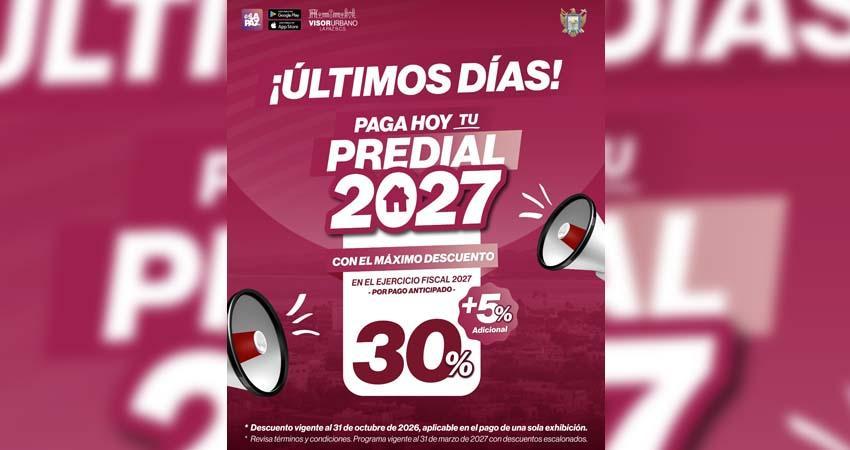 Aprovecha los últimos días con el descuento más alto en el pago de Predial