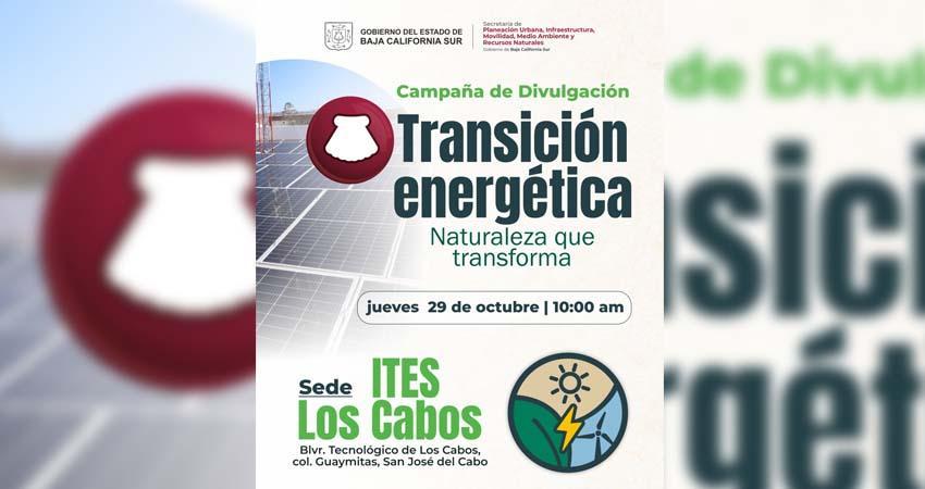 Realizará SEPUIMM campaña sobre transición energética en San José del Cabo