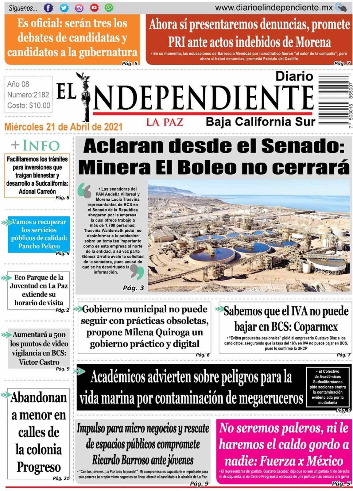 Noticias de Baja California Sur Diario El Independiente