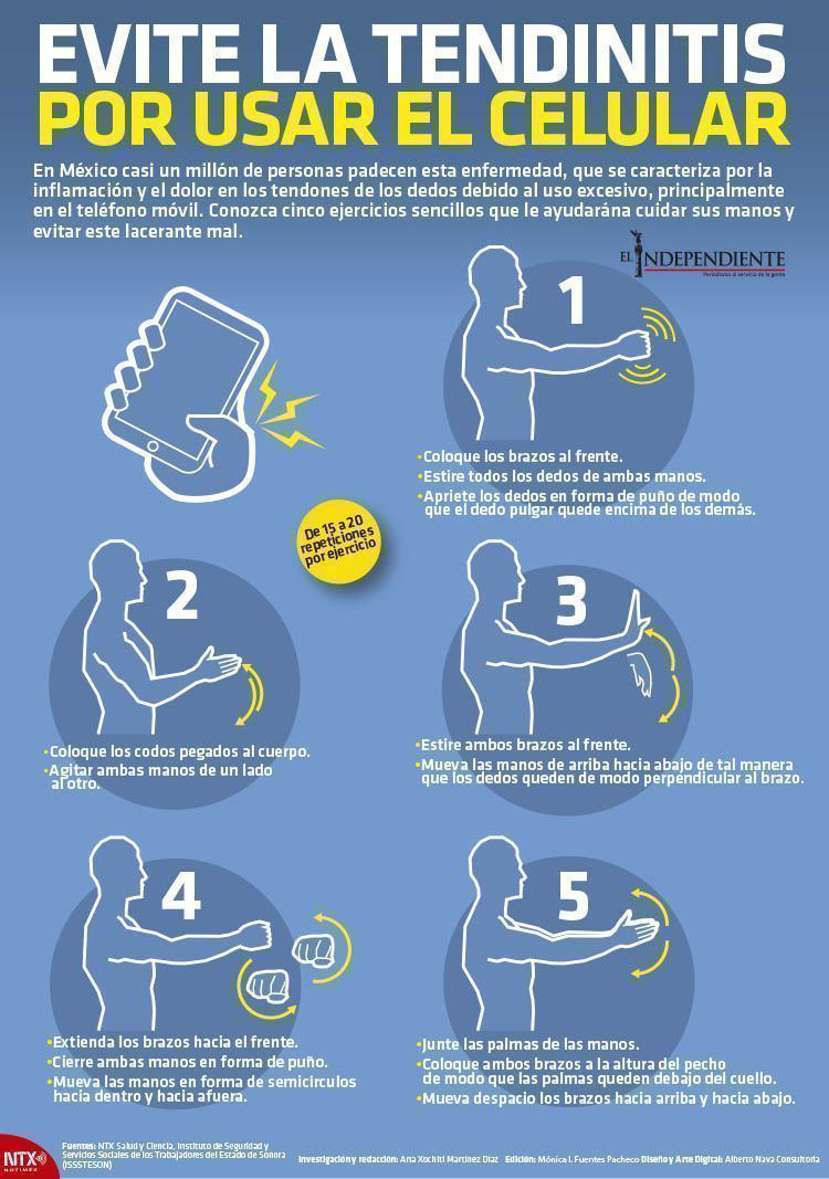Evite la tendinitis por usar el celular