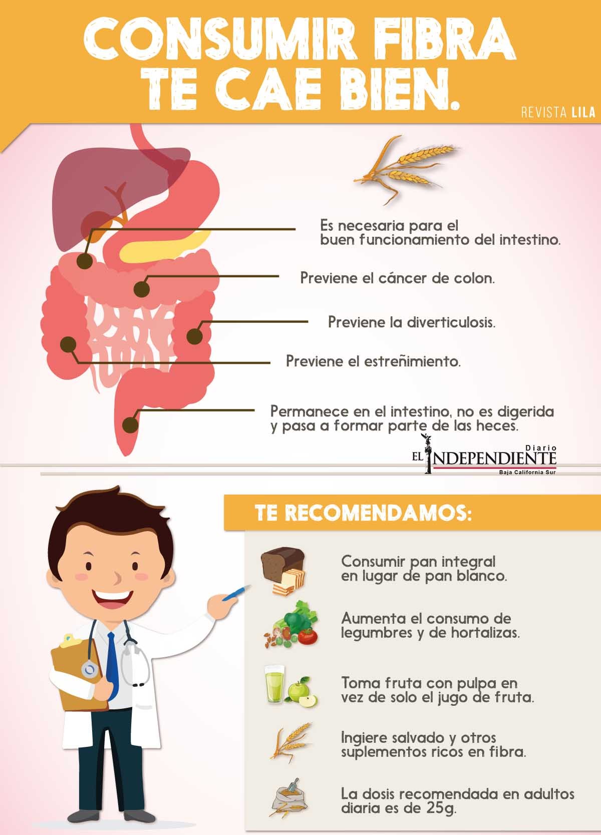 Consumir fibra te cae bien